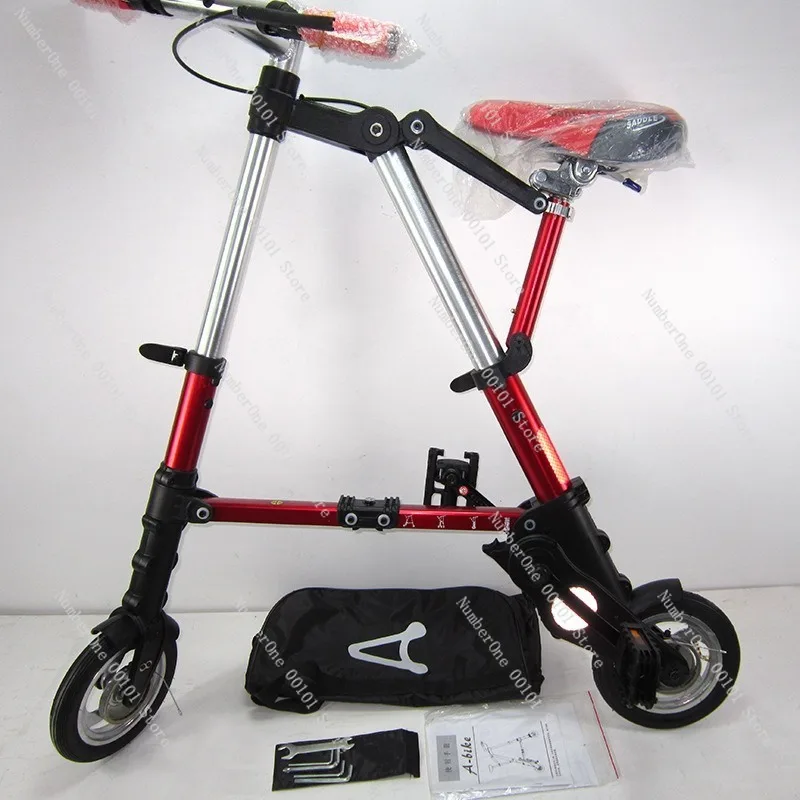 Portable Folding Bicycle Mini Commuter Bike Lightweight Carrying Cycle Outdoor Sports Fitness Riding Bicycle Compact Urban
