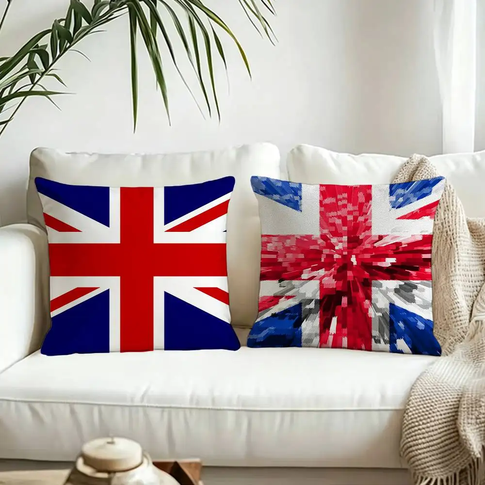 U-UK E-England Flag Pillow Cover Sofa Cushion Cover Home Room Decoration Children Gift
