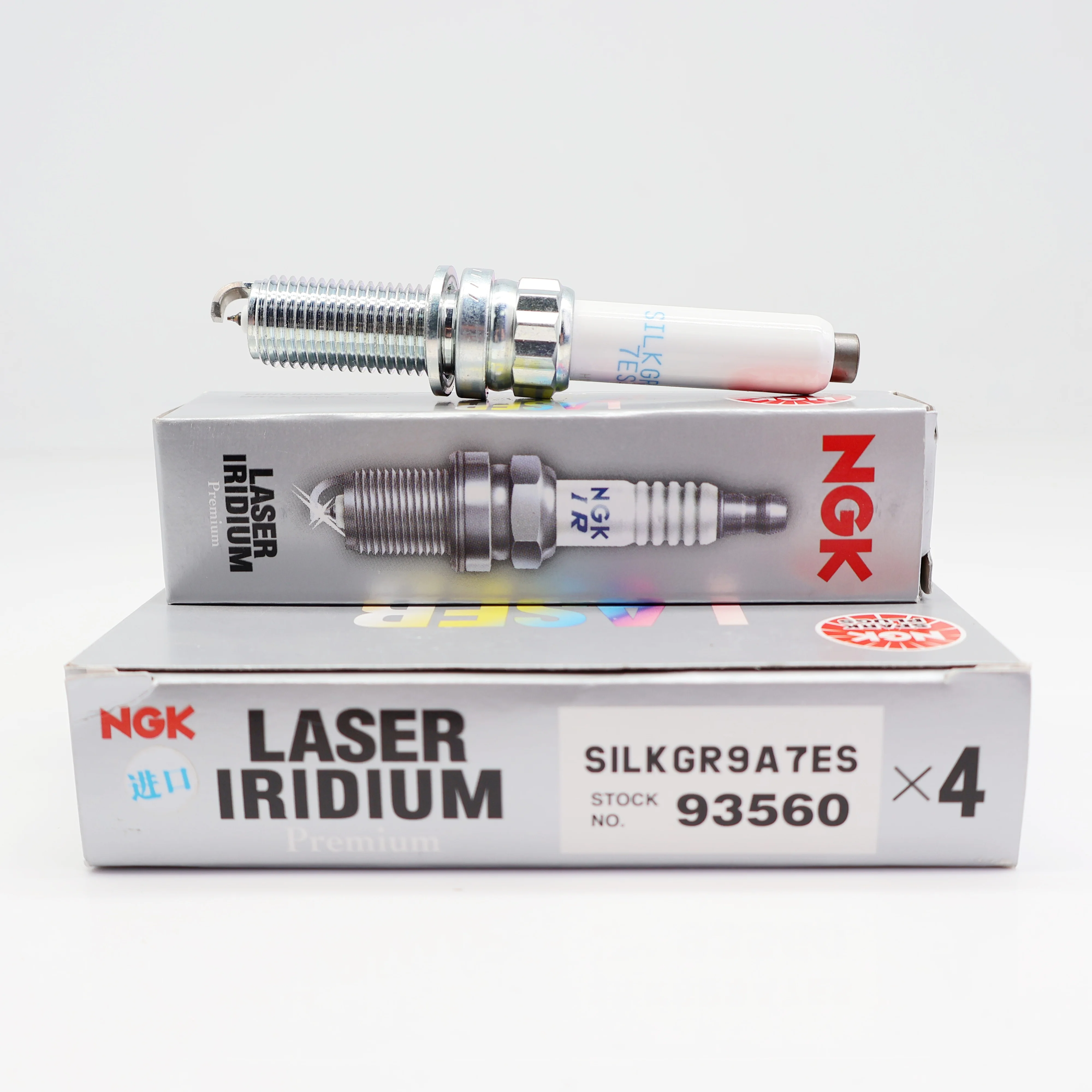 NGK Laser Iridium Spark Plug SILKGR9A7ES 93560 Original Genuine Product for VW,Audi,Porsche OEM:06M905606F,9A790560150