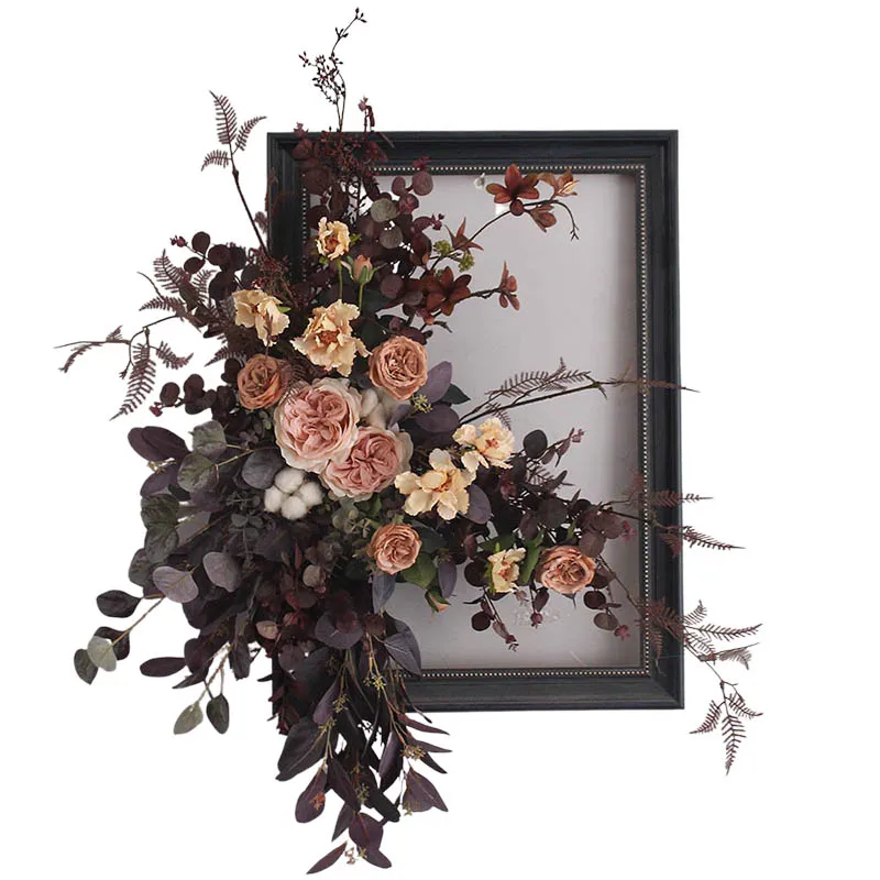 

Retro rose creative wall decoration, wall-mounted floral ornaments, store wall decoration photos