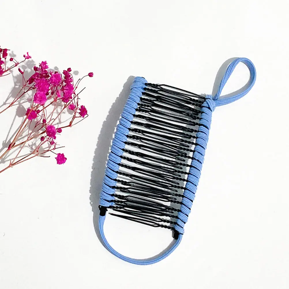 

4Pcs Hair Clamps Banana Shaped Non Slip Hair Claws Lightweight Portable Styling Tool for Women Girls Khaki Blue
