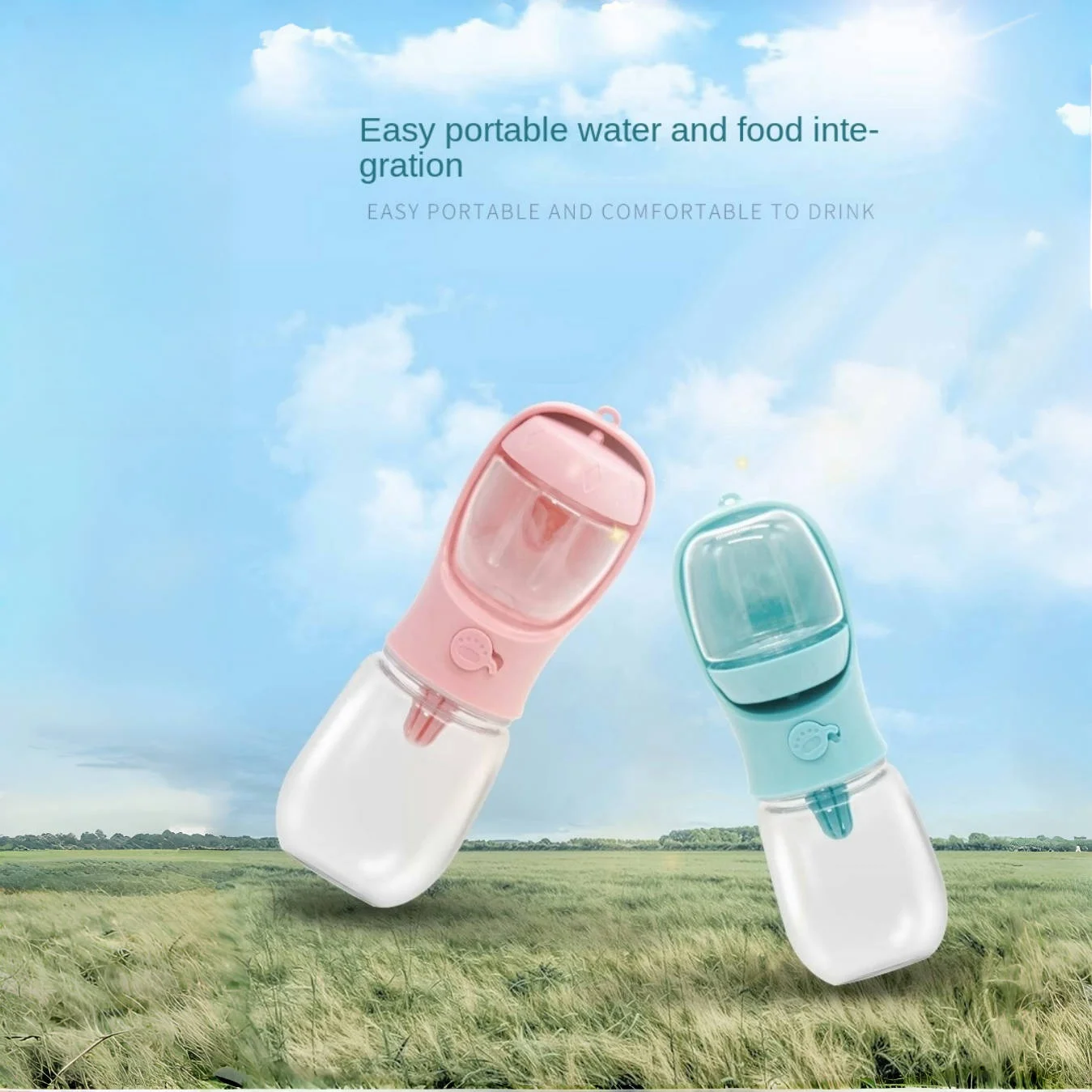 350 Ml Portable Pet Dog Water Bottle for Walking Feeder for Dogs Folded Bottle Water Dispenser Feed & Drinking Supplies for Dog