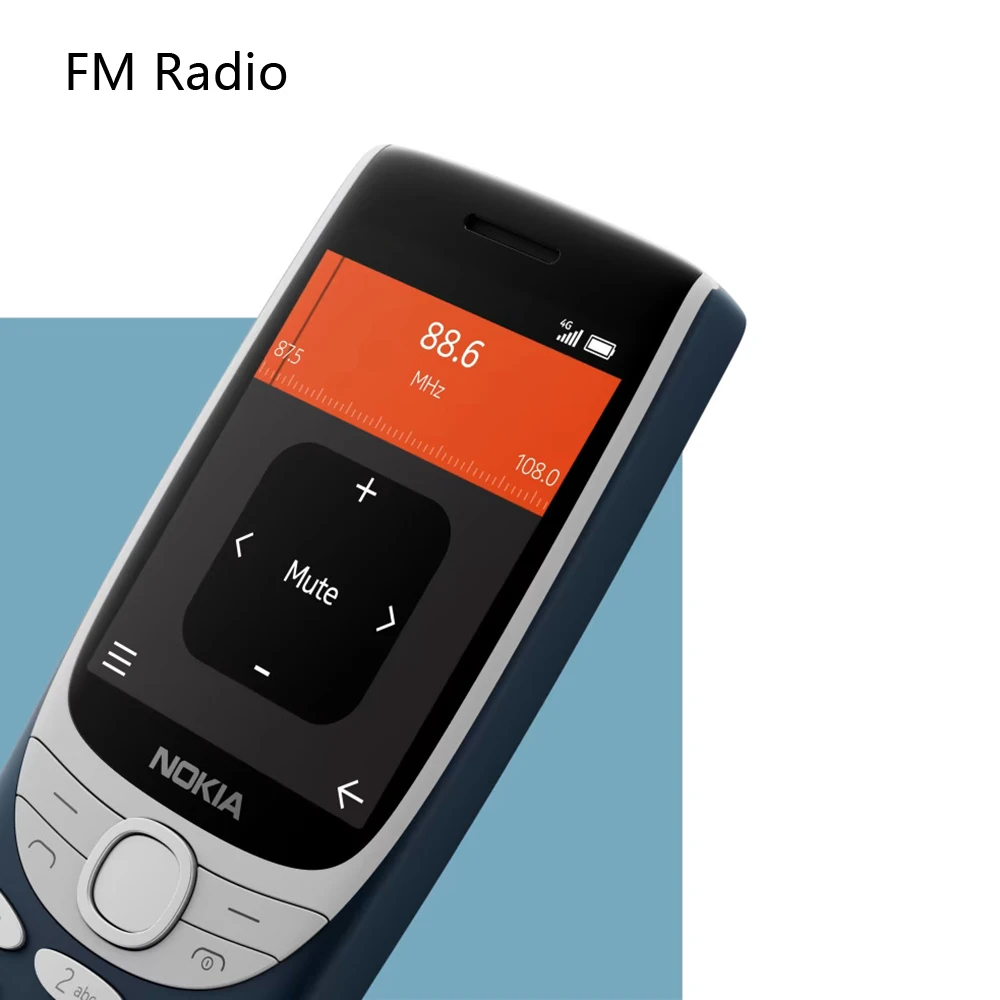 Imagem -05 - Feature Phone 28 Display Bluetooth 5.0 1450mah Dual Sim Tocha fm Robusto Botão Original Novo Nokia8210 4g