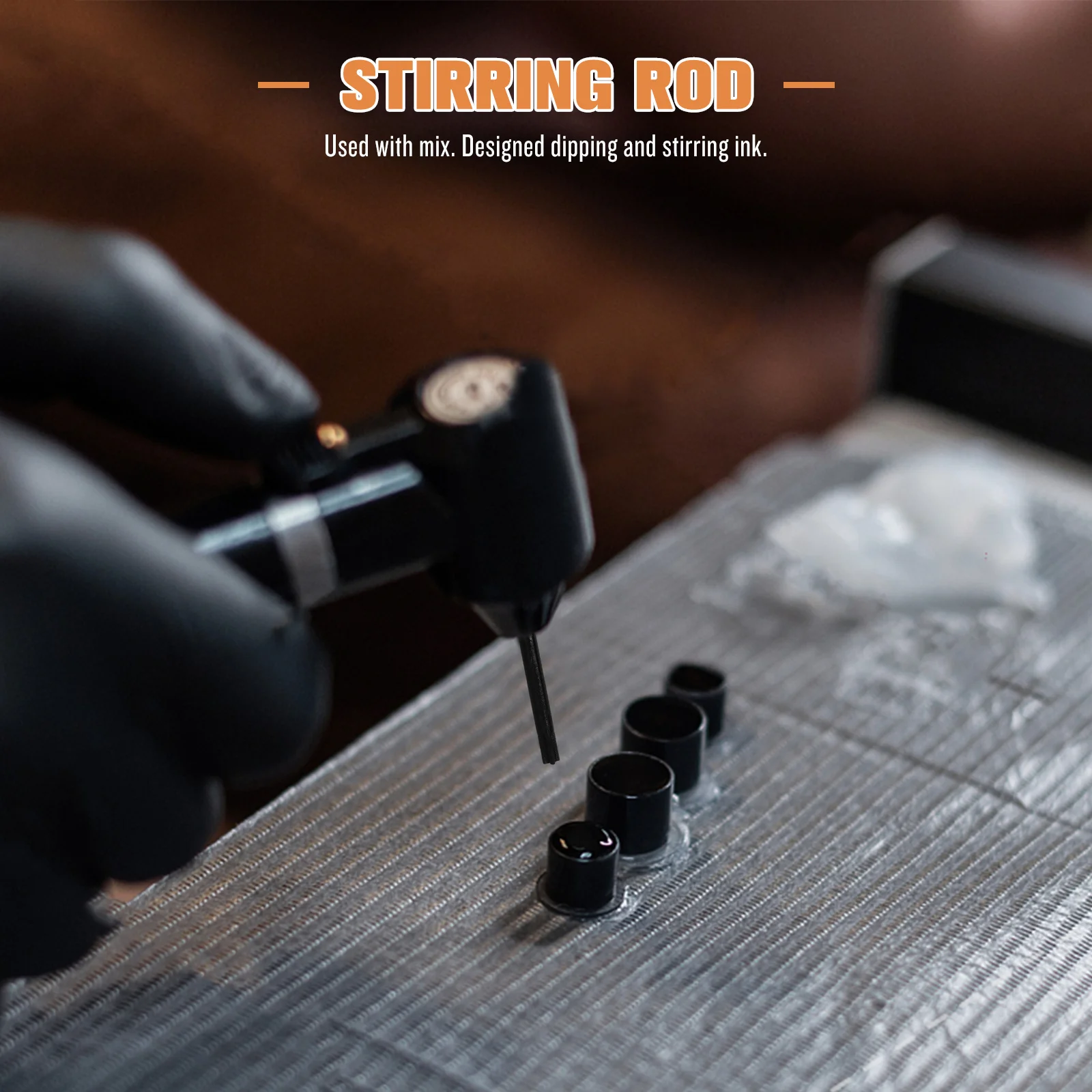 100Pcs Pigment Mixer Disposable ABS Stirring Rods for Ink Agitator Electric Coloring Device Pigment Mixer Stirring Rod