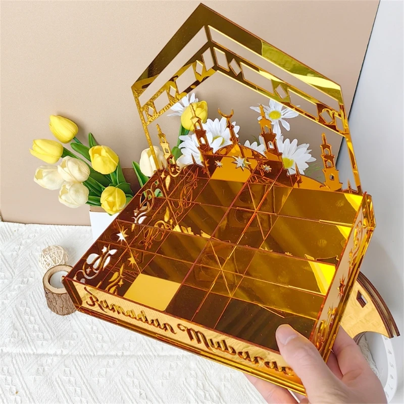 Акриловый держатель конфет для праздничных праздников Eid Holiday Decorative Decor D2rd
