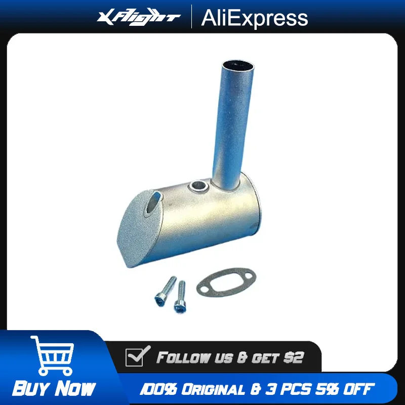 

DLE60 Dual Exhaust Pipe for DLE-60 Engine, 60cc RC Airplane Gas Muffler, 2-Hole Stainless Steel Performance Upgrade