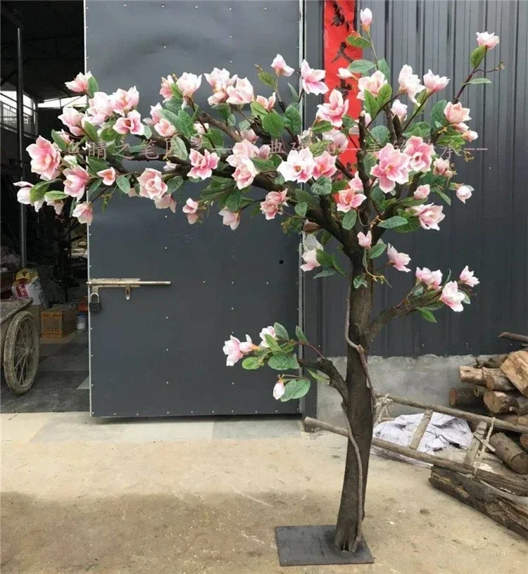 Y Artificial Magnolia Tree White Large Decorative Fake Trees Wedding Celebration Living Room Floor Flower Tree