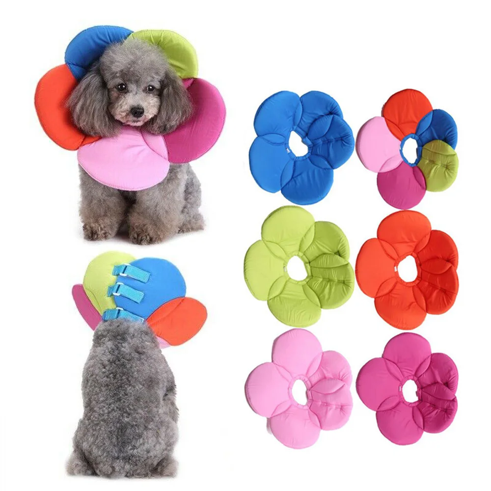 Surgery Wound Healing Flower Shape Anti-lick Pets Protective Collar Neck Cone Recovery Protection Cover Elizabethan Collar