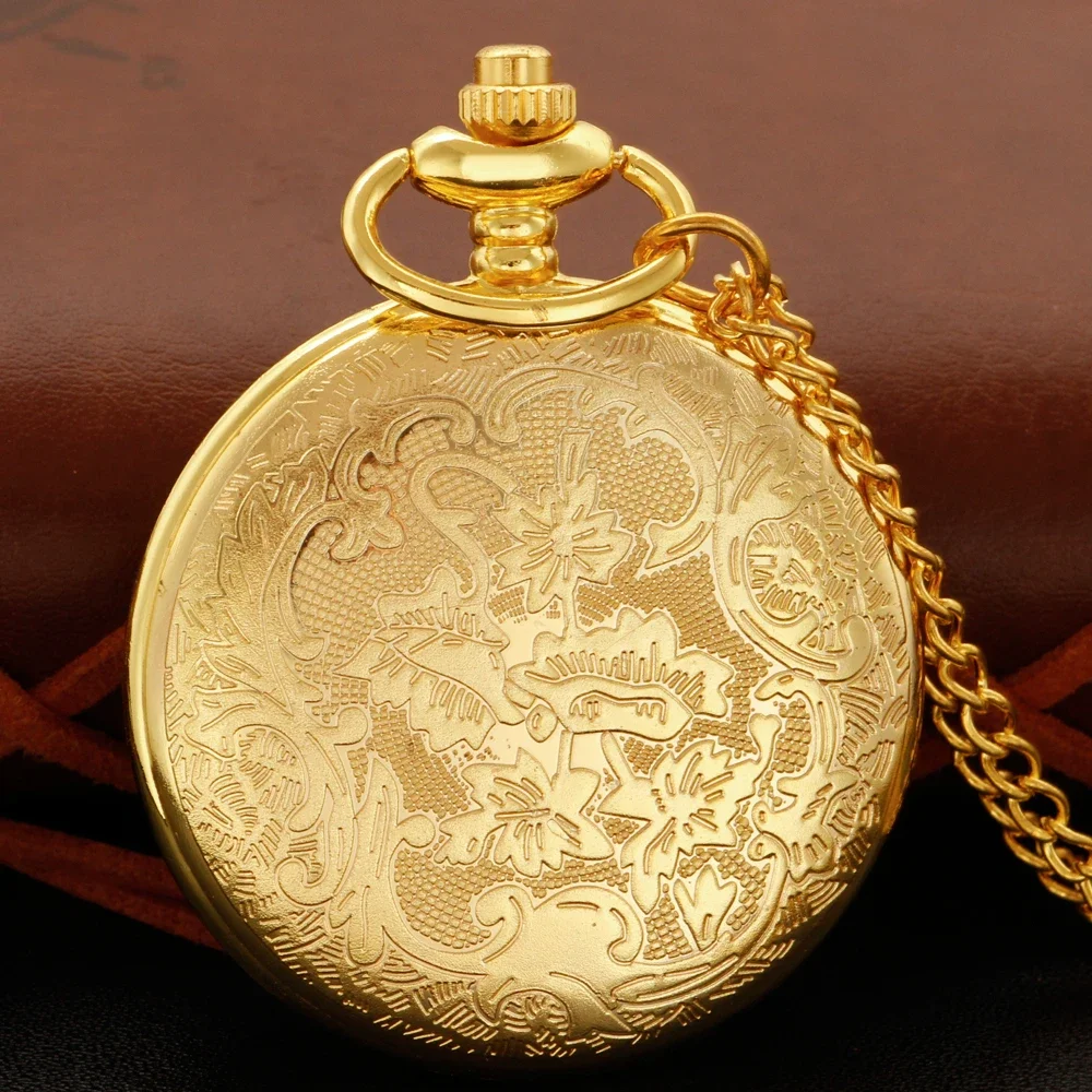 Exquisite Insect Dragonfly Specimen Gold Cute Mini Quartz Pocket Watch Men and Women Necklace Clock Fashion Gift Accessories