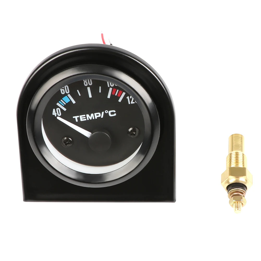 Digital Car Water Temp Temperature Gauge LED with Water Temp Joint Pipe Sensor Adapter Auto Meter 12V 40-120 ℃ 2