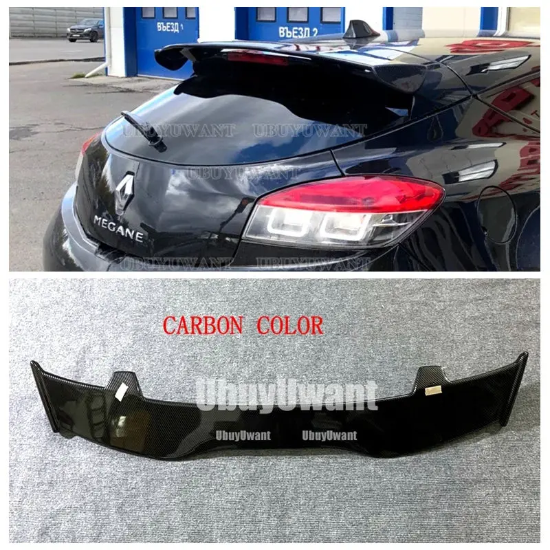 For Renault Megane 4 MK4 Roof Spoiler Wing ABS Plastic Car Trunk Tail Lip Accessories Body Kit