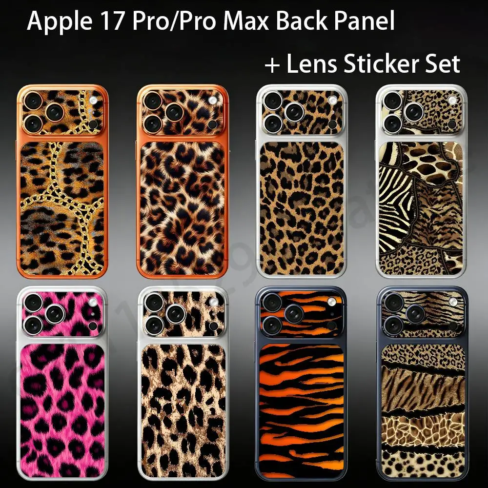Luxury Classic Creative Leopard Print For iPhone 17pro/proMax Full body Back Cover Decal Skin Colorful Rear Protective Sticker