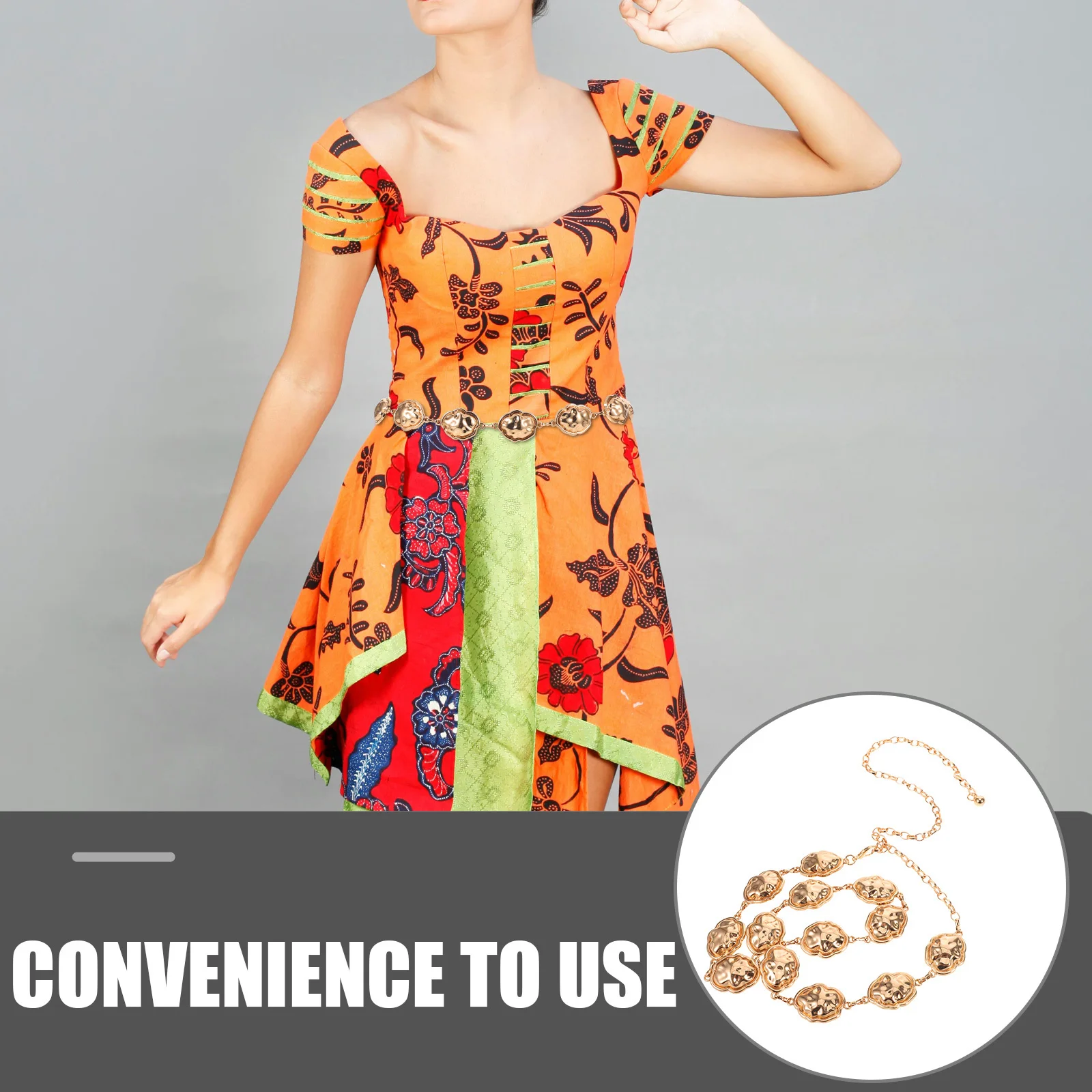 سلسلة خصر عصرية للنساء حزام معدني قابل للتعديل مجوهرات للجسم مع سلسلة بطن بوهو ساحرة لخصر فستان الشاطئ #2