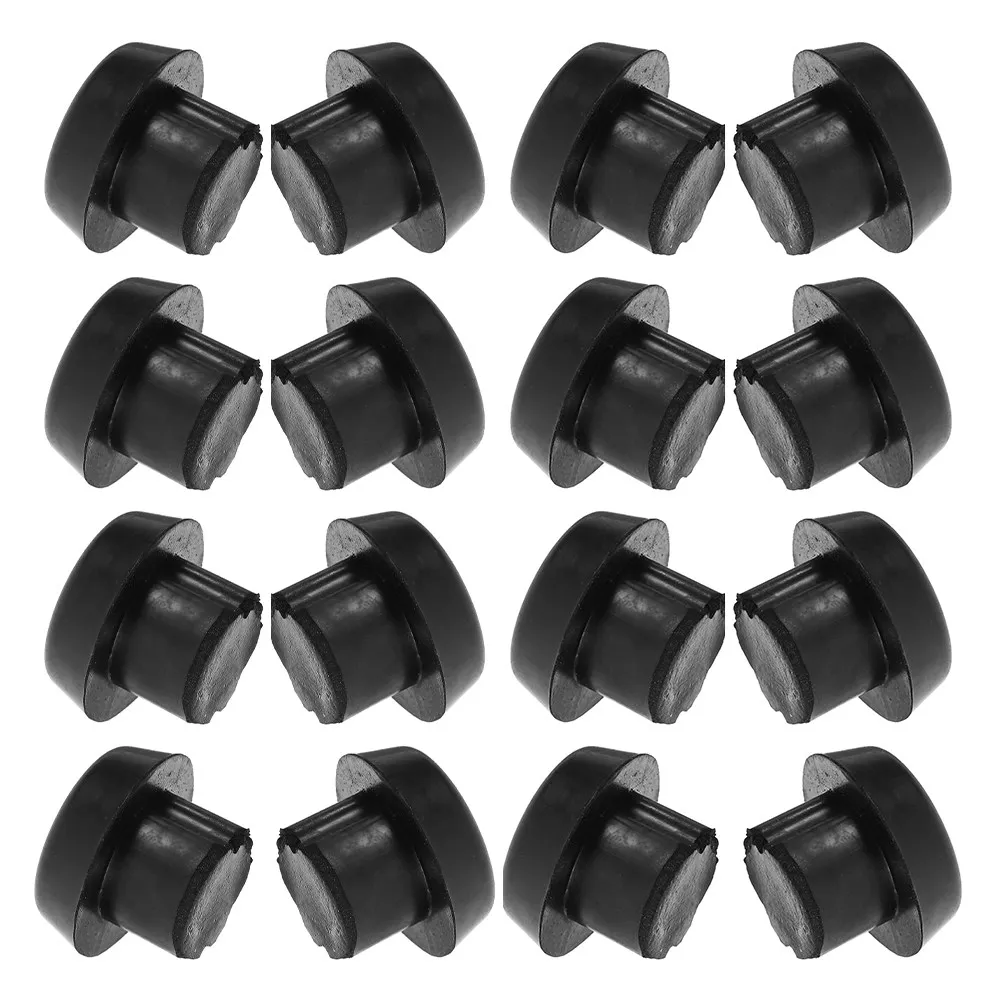 

20Pcs Stylish Black ABS Pool Cue Bottom Plugs Billiard End Caps Cue Tail Protectors for Home Club Use Extended Lifespan