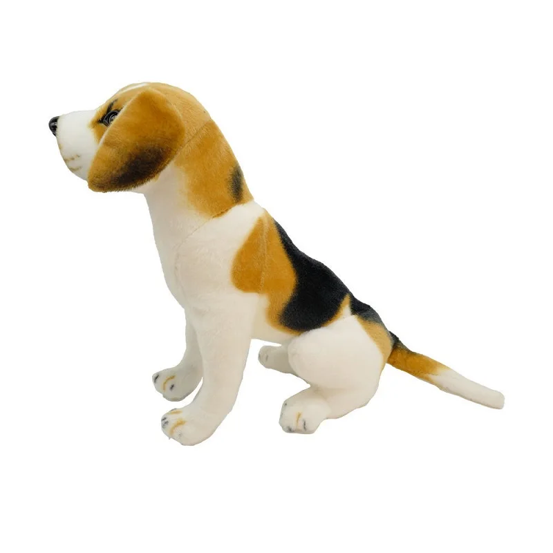 Real Life Toy Large 42cm Squatting Beagle Dog Plush Toy Soft Doll Birthday Gift B1009