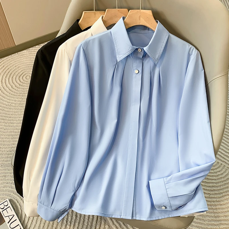 Plus Size Shirts And Blouses For Women Spring 2025 New Long Sleeve Shirt Woman Lady Office Work Wear Elegant Shirt Blouse Women