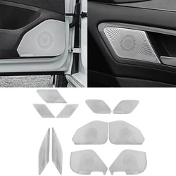 Dla Volkwagen Golf 7 MK7 2013- 2019 2020 stylizacja samochodu drzwi ze stali nierdzewnej głośnik Audio dekoracyjne wykończenie pokrywy naklejki 3D