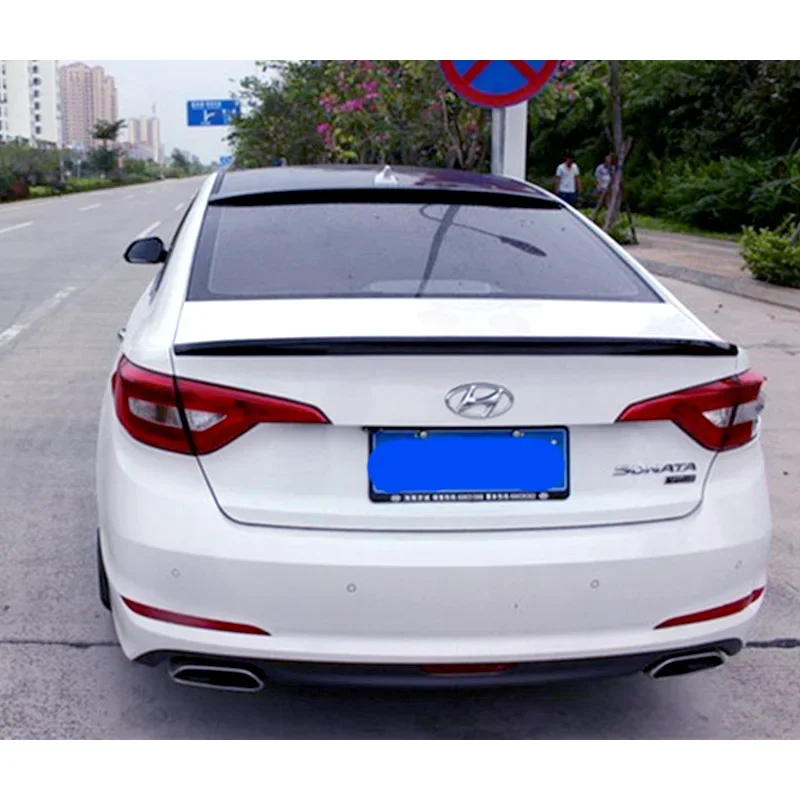 Roof Spoiler for Hyundai Sonata 2015 2016 Glossy Black Auto Rear Trunk Wing ABS Plastic Refit Accessories
