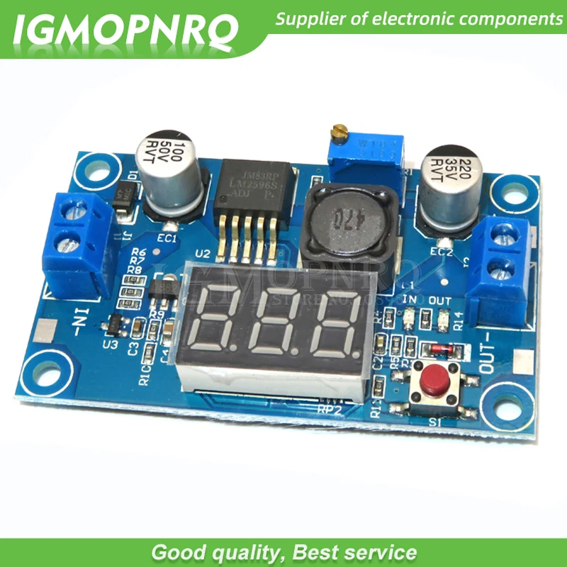 1PCS LM2596 LM2596S power module + LED Voltmeter DC-DC adjustable step-down power supply module with digital display