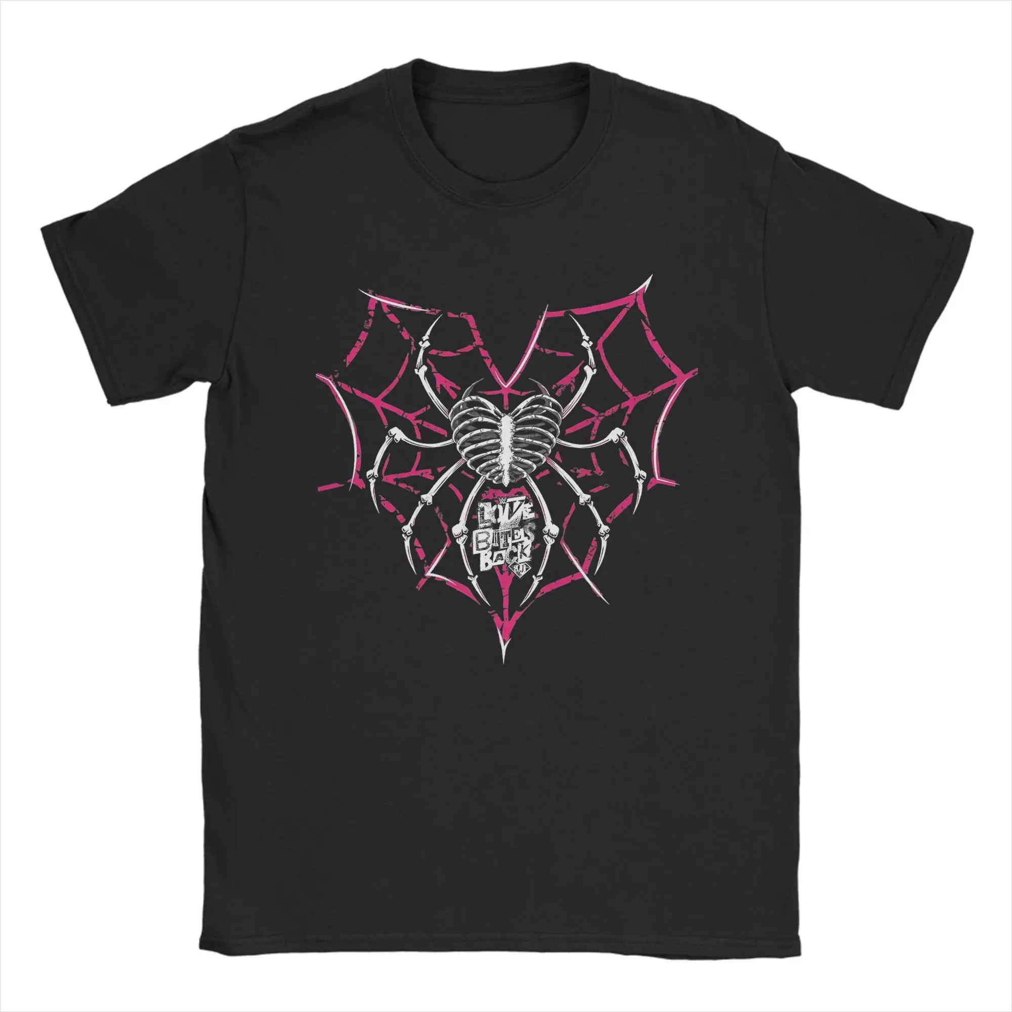 

Aj Lee Spider Heart T Shirts Men's Cotton Fashion for Male T-Shirt Crew Neck Wrestling Tees Short Sleeve Clothes Printed
