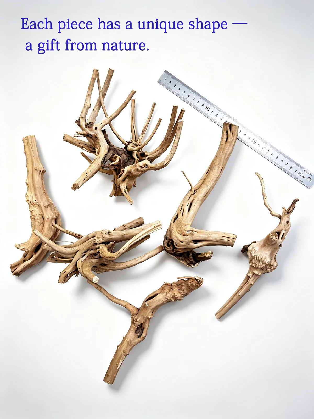 7-26CM 4 Sizes Driftwood Cuckoo Roots Dead-wood Tree Trunk Landscape Creative Reptile Cylinder Fish Tank Ornament Aquarium Decor - view 2