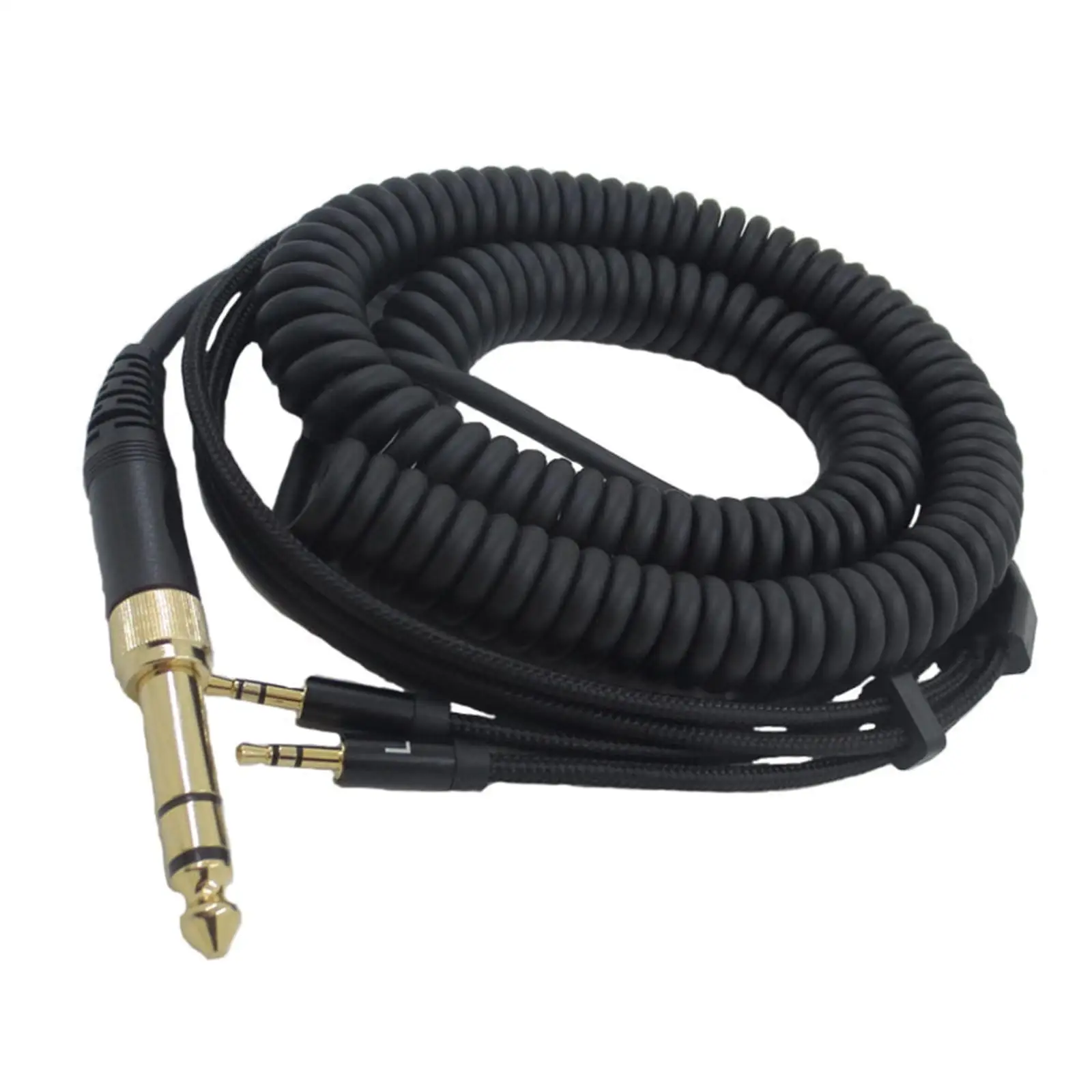 Cavo audio sostitutivo da 1,8 m da 2,5 mm a 3,5 mm 6,35 mm Nero elasticizzato 5 m Connettore per / S/ He560/ Cuffie/ He-350/ i/