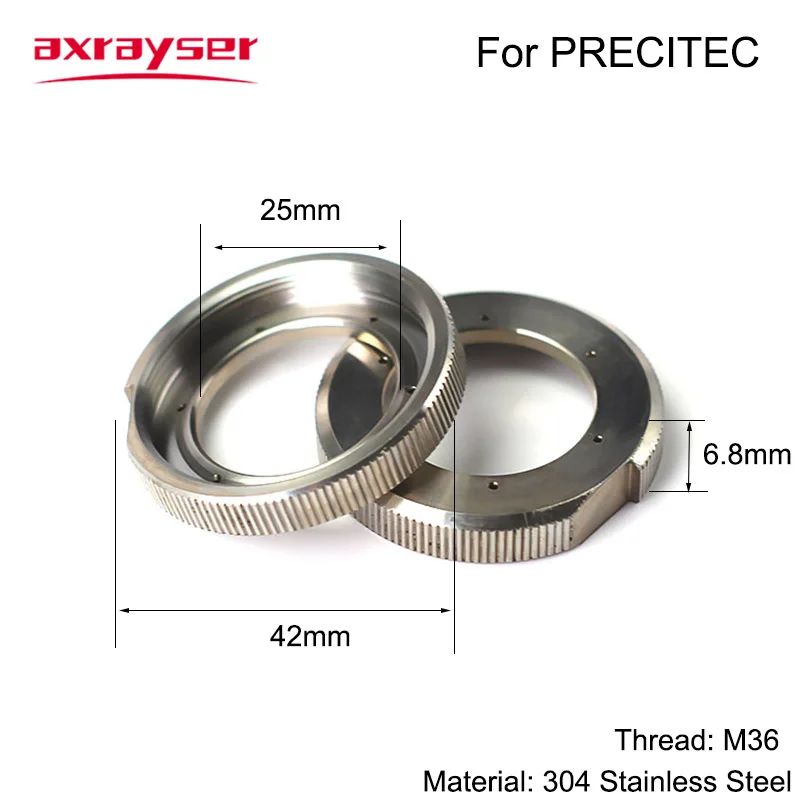 Imagem -04 - Suporte de Fixação de Anel de Travamento Cerâmico Axrayser para Precitec 1.0 2.0 Laser Head Patrs 304 Aço Inoxidável para Máquina de Corte de Fibra