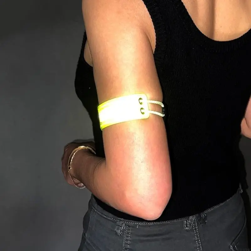 2025 New Reflective Cycling Safety Straps For Legs And Arms Nein Slip Design Motorcycle Riding Gear Nighttime Visibility