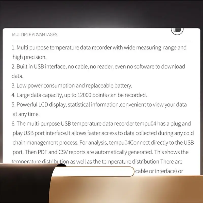 

Tempu04 USB-регистратор данных о температуре Регистратор данных о температуре с емкостью 32000 точек СКИДКА 30%