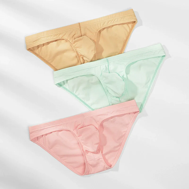 

Трусы-брифы Мужские дышащие, пикантное модное нижнее белье, хлопковые удобные мягкие трусы со средней талией, с U-образным выпуклым мешочком