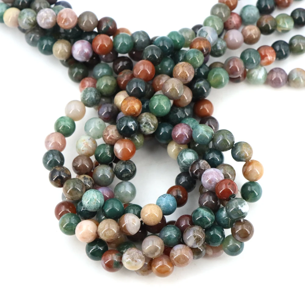 Wholesale 2 3 4 6 8 10 12mm Natural Stone India Agate Bead Round Loose Beads For Jewelry Making Diy Necklace Bracelet Accessory