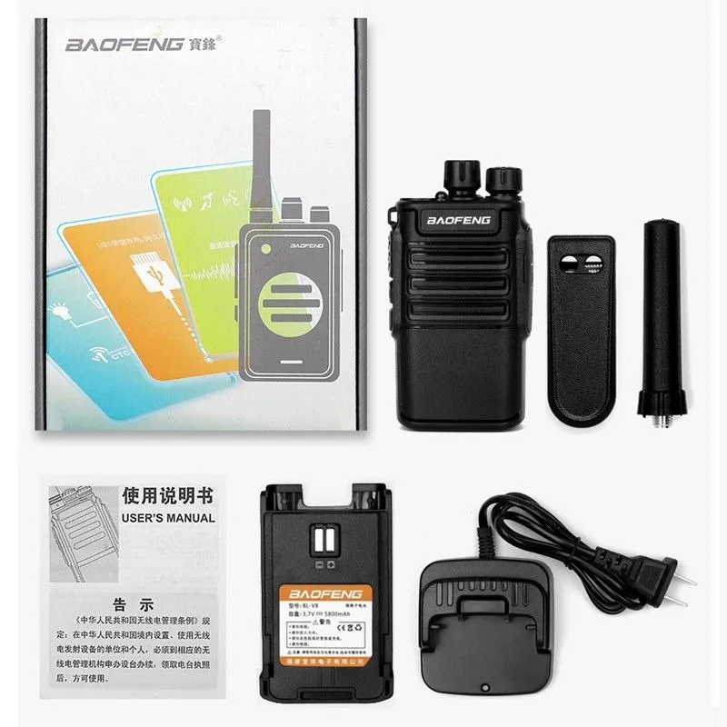 Baofeng original de alta qualidade walkie talkie chamada criptografada de alta potência pequeno mini portátil adequado para restaurante ao ar livre