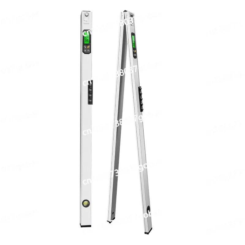 2m Digital Electronic Folding Level – High-Precision Aluminum Alloy Ruler with Magnetic Base & Real-Time Angle Display