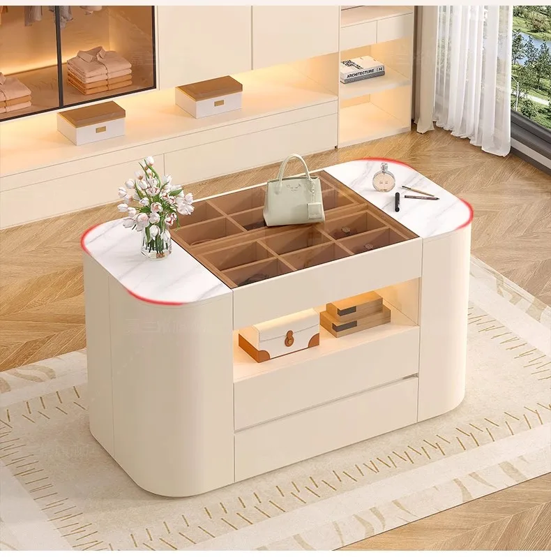 

Cloakroom Nakajima Terrace Bedroom Floor-to-ceiling jewelry display Multifunctional double-sided storage cabinet