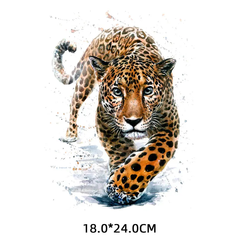 Diy Iron on Cool Tiger Patches for Clothing T Shirt Jackets Vinyl Heat Transfer Thermo Stickers on Clothes Appliques Parches T