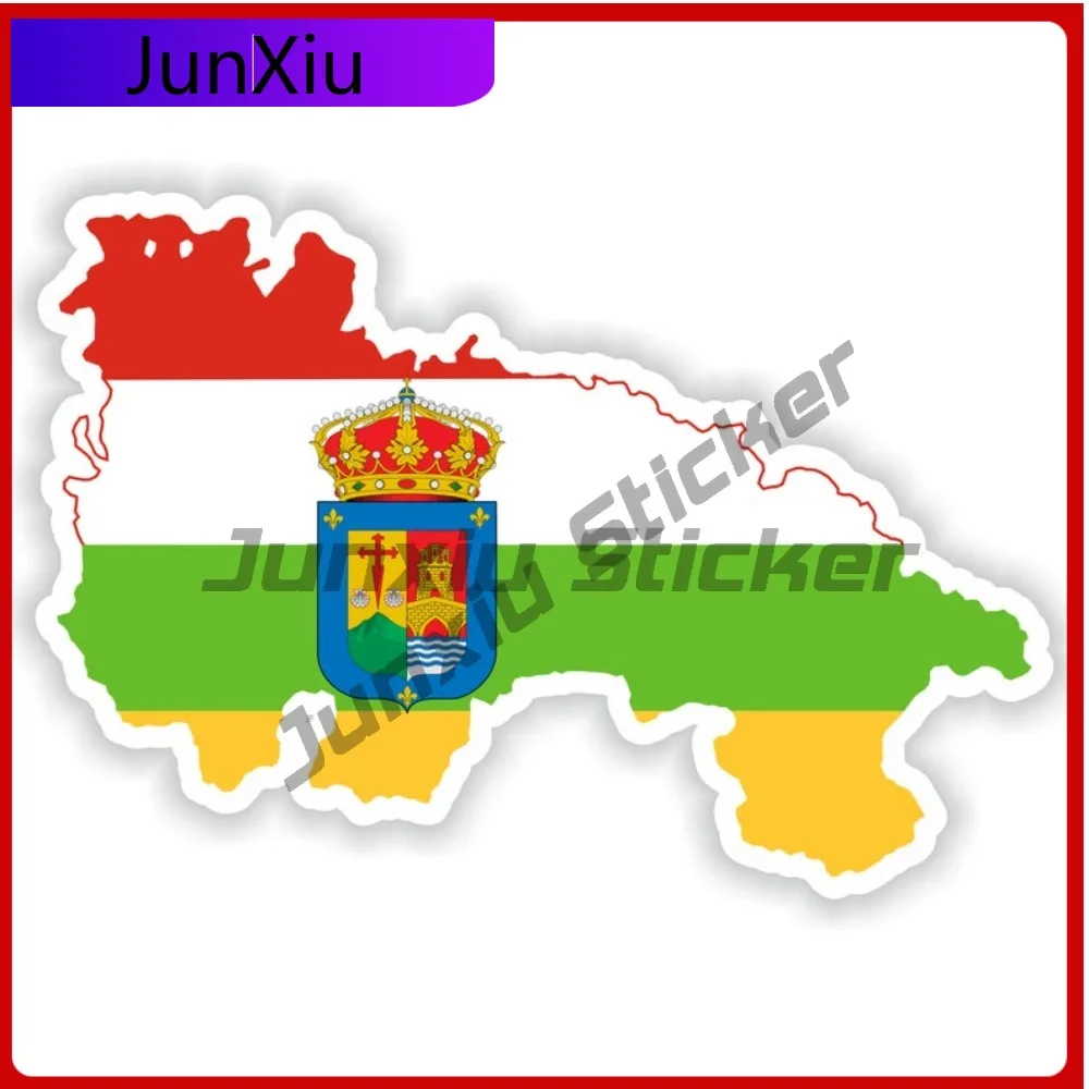 La Rioja España - Adhesivo Impermeable Único para Parachoques, Emblema, Símbolo, Calcomanía para Ventana, Vinilo Impermeable, Moderno y Resistente a la Decoloración
