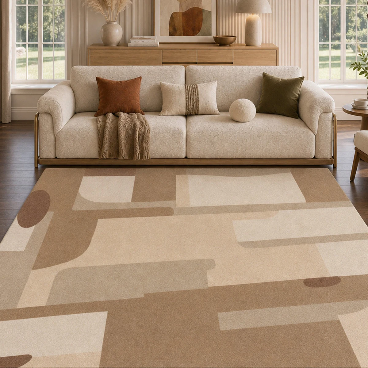 Wabi-sabi Modern Abstract Carpet for Living Room Washable Non-slip Large Area Rugs Coffee Tables Floor Mats Bedroom Bedside Rug