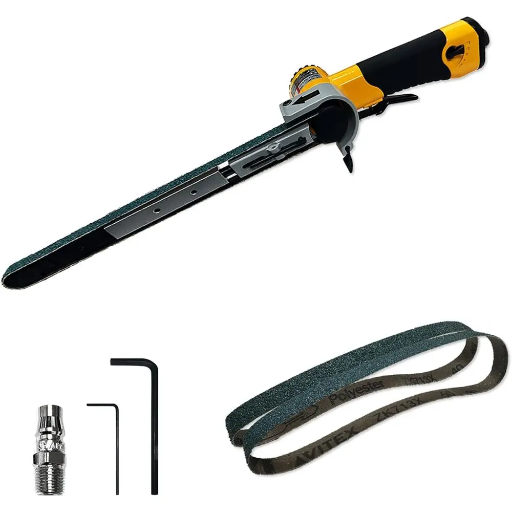 

1/2" x 24" Air Belt Sr, Handheld Pneumatic Sr - Industrial Power Tool or Woodworking, Metal, Steel Polishing & Surace inishing,
