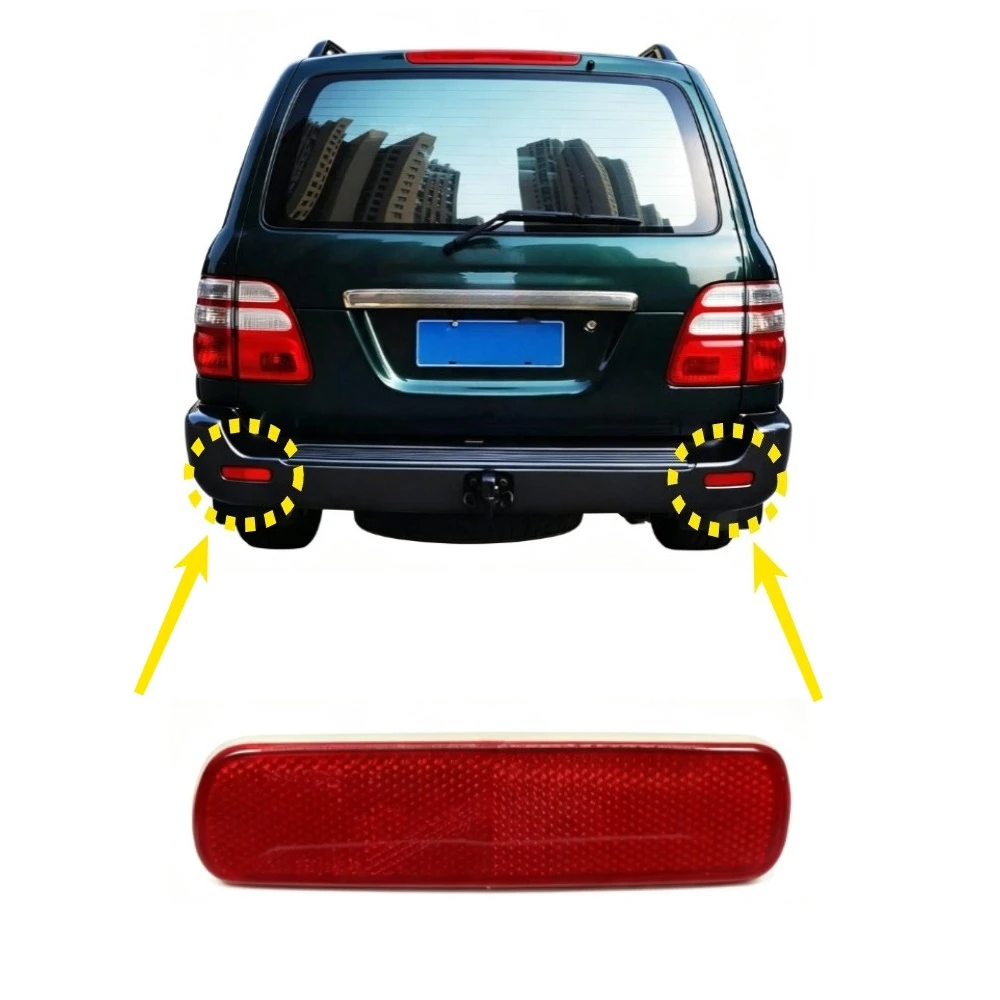 1 Pcs Rear Bumper Brake Light for Toyota Land Cruiser LC100 Red Reflector Reflective Shell for LX470 81910-60110