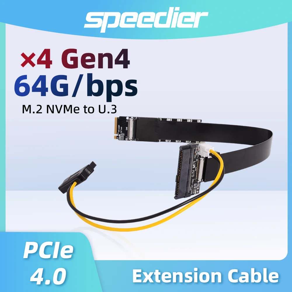 

ADT-Link PCIE 5.0 x4 M.2 NVMe к U.2 U.3 E1.S E3.S Удлинительный кабель SSD Карта твердотельного накопителя к слоту M.2 NVMe Gen5 SFF-8639