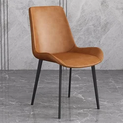Luxury Modern Dining Chair Beautiful European Retro Fashion Dining Chair Minimalist Home Backrest Chair Soft Pack Dining Chair