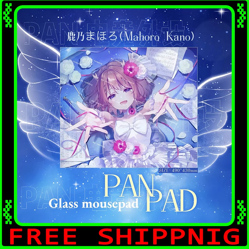 PAN Esports Mahoro Kano Glass Mousepad FPS Smooth and Speed Mouse Pad Full Coverage Primer For APEX CSGO PC Accessories Gifts