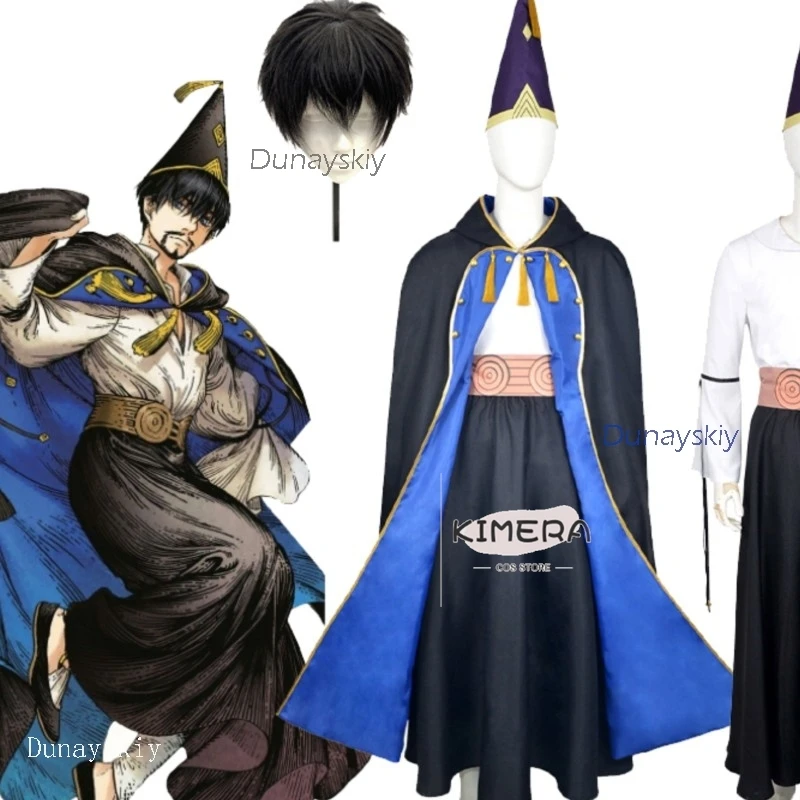 

Witch Olruggio Hat Atelier Cosplay Full Costumes Sets Wig Witch Master Olly Robe Shawl Halloween Mens Clothing Wig Comic Outfit
