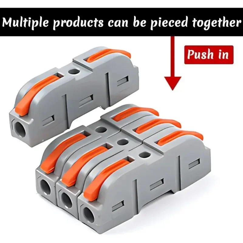 New Wire Connectors 34PCS,Quick Splice Wire Crimp Terminal,for 0.2~4mm²/AWG28-12 Solid Wire and 0.08~2.5 Mm²/28-14AWG Soft Wire