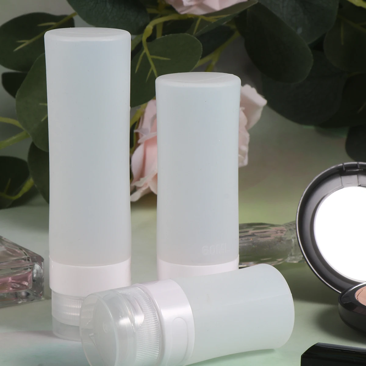 

Silicone Empty Bottle Set For Travel Cosmetics Storage, Portable Sub Bottles For Shampoo And Lotion, Lightweight Design