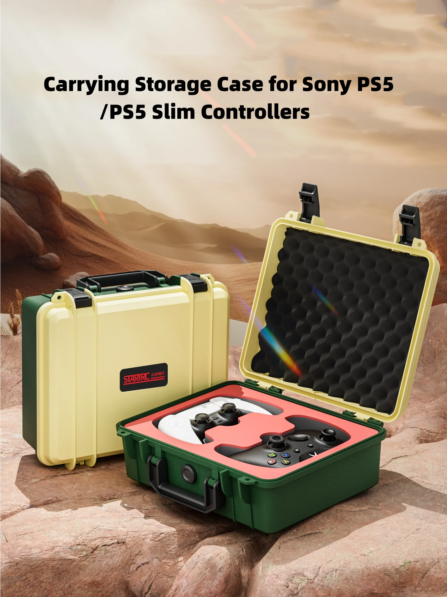 

Carrying Storage Case for Sony PS5/PS5 Slim Controllers, Hard Shell Deluxe Waterproof Travel Case,Protective Storage Bag for PS5