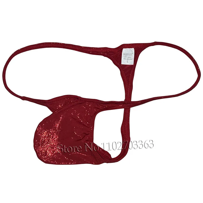 Smooth Stretchy Men's Wet Look Micro Thong Jockstrap Underwear Shiny Soft G-String Bottoms