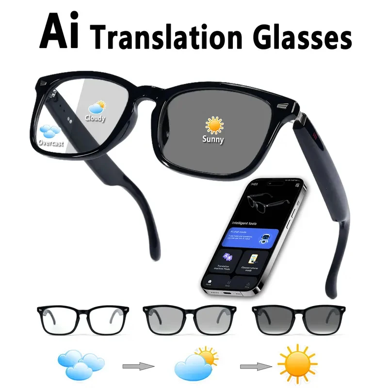

Smart Glasses, App Translation, Color-Changing Lenses, High-Definition Voice Calls, Hi-Fi Music Quality, Open-Ear Audio Glasses.