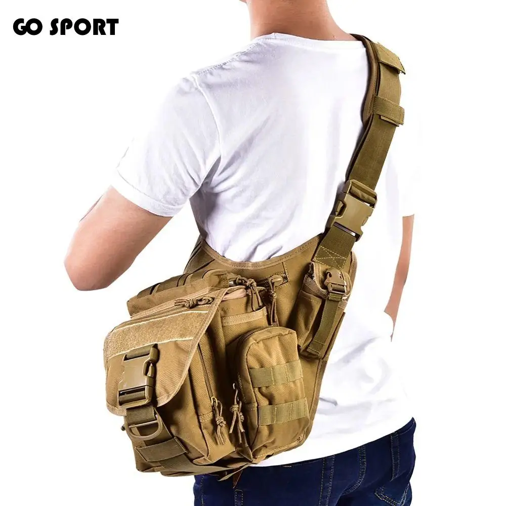 

Molle Outdoor Chest Bag Large Capacity High Density Nylon Climbing Saddle Bag Durable Waterproof Travel Shoulder Bag