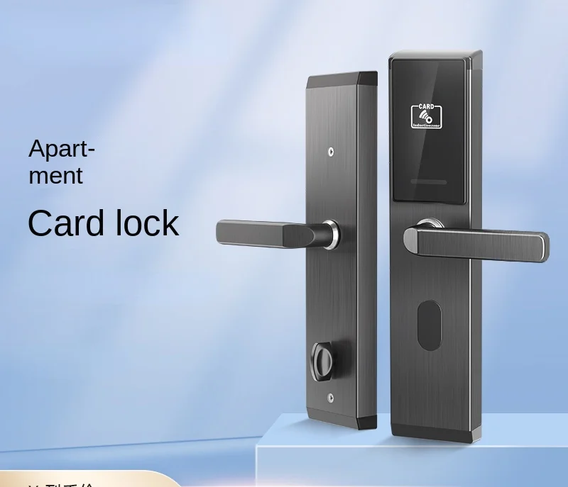 Intelligent card swiping anti-theft lock, apartment hotel door lock, electronic magnetic card induction locking system